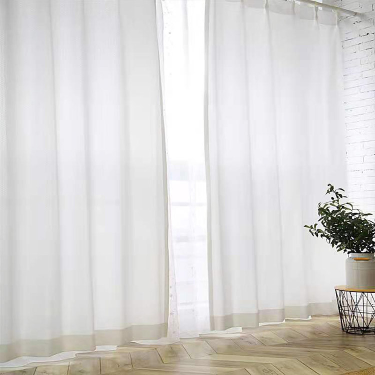 Resistente pure stof groothandel elegante goede kwaliteit witte moderne tule voile vouw pure gordijnen voor woonkamer