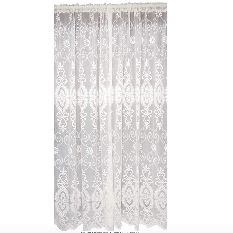 Leverancier Custom Design Woonkamer Bruiloft Wit Polyester Mesh Jacquard Sheers Net Fabric: