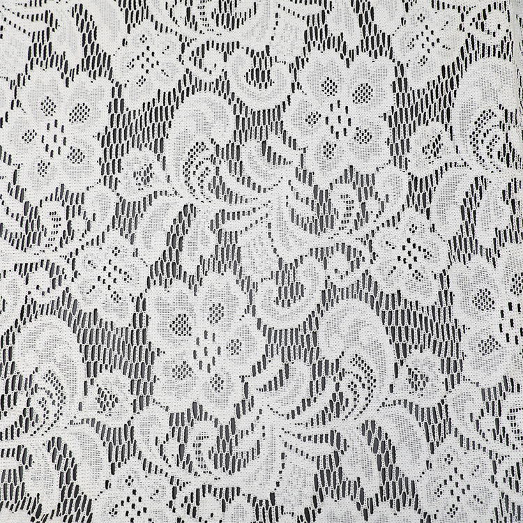 aanpasbare goedkope verticale witte voile jacquard 100% polyester europese pure gordijnstof