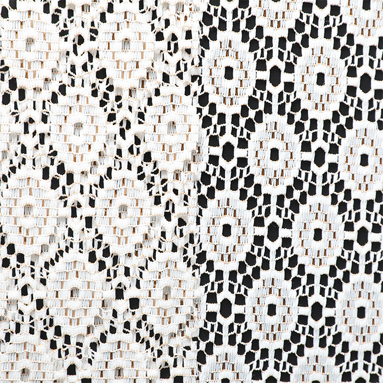 Groothandel bruiloft witte jacquard polyester lichtgewicht spot mesh gordijnen pure stof voile